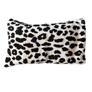 Black & White Leopard Print Pillow Cover